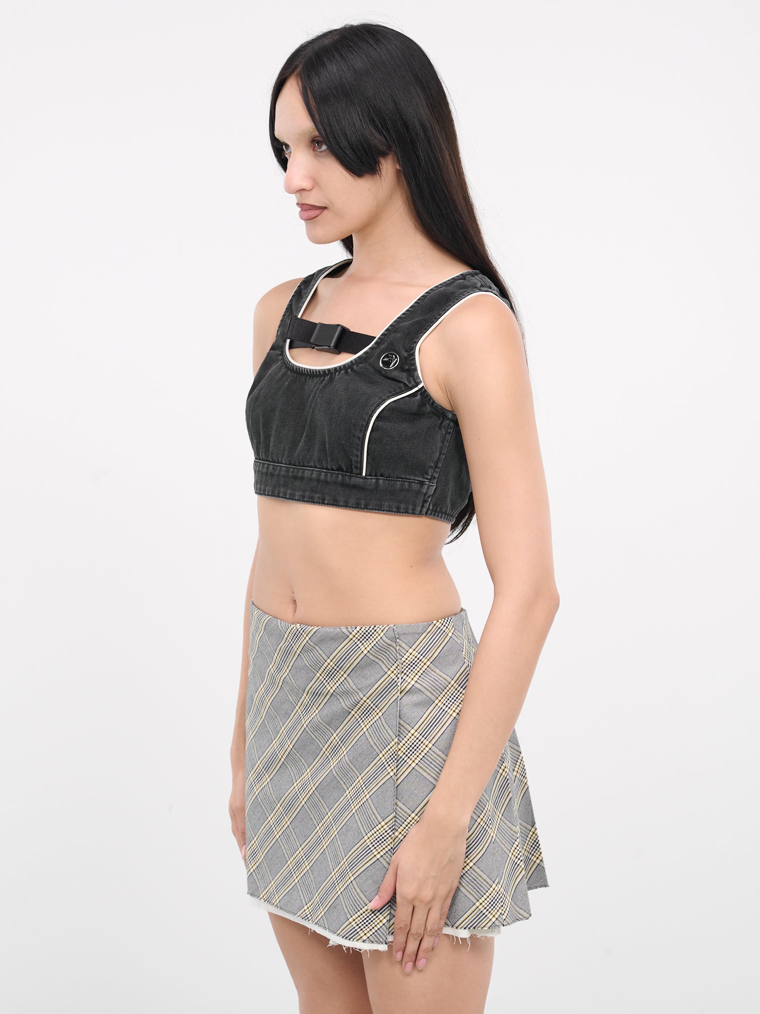 Denim Bra Top (YP001DEN0011100-BLACK)