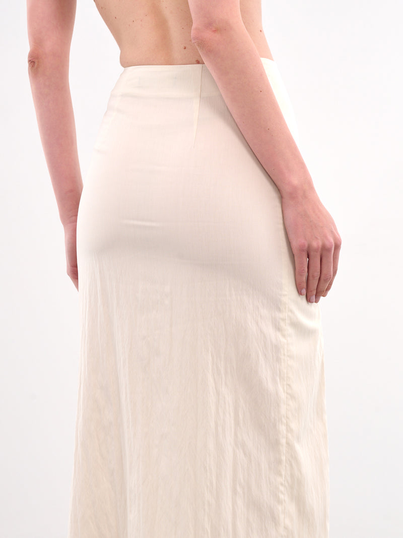 Cut-Out Midi Skirt (YR005SK04-BEIGE)
