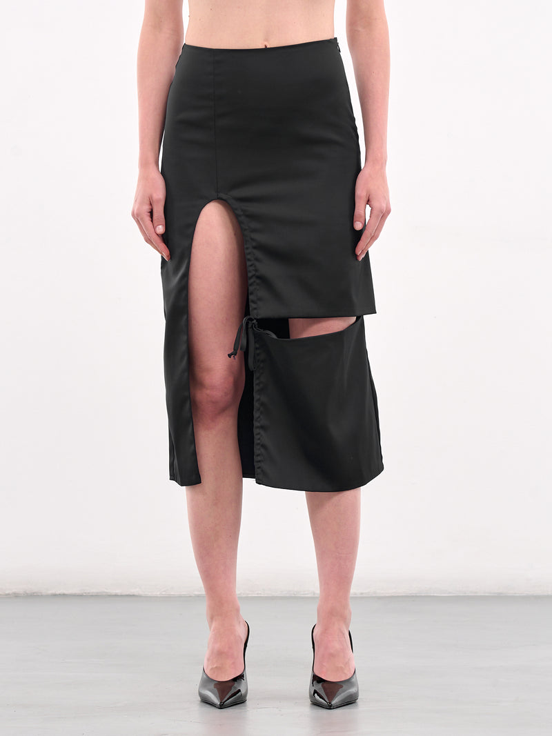 Cut-Out Midi Skirt (YR005SK05-NAVY)
