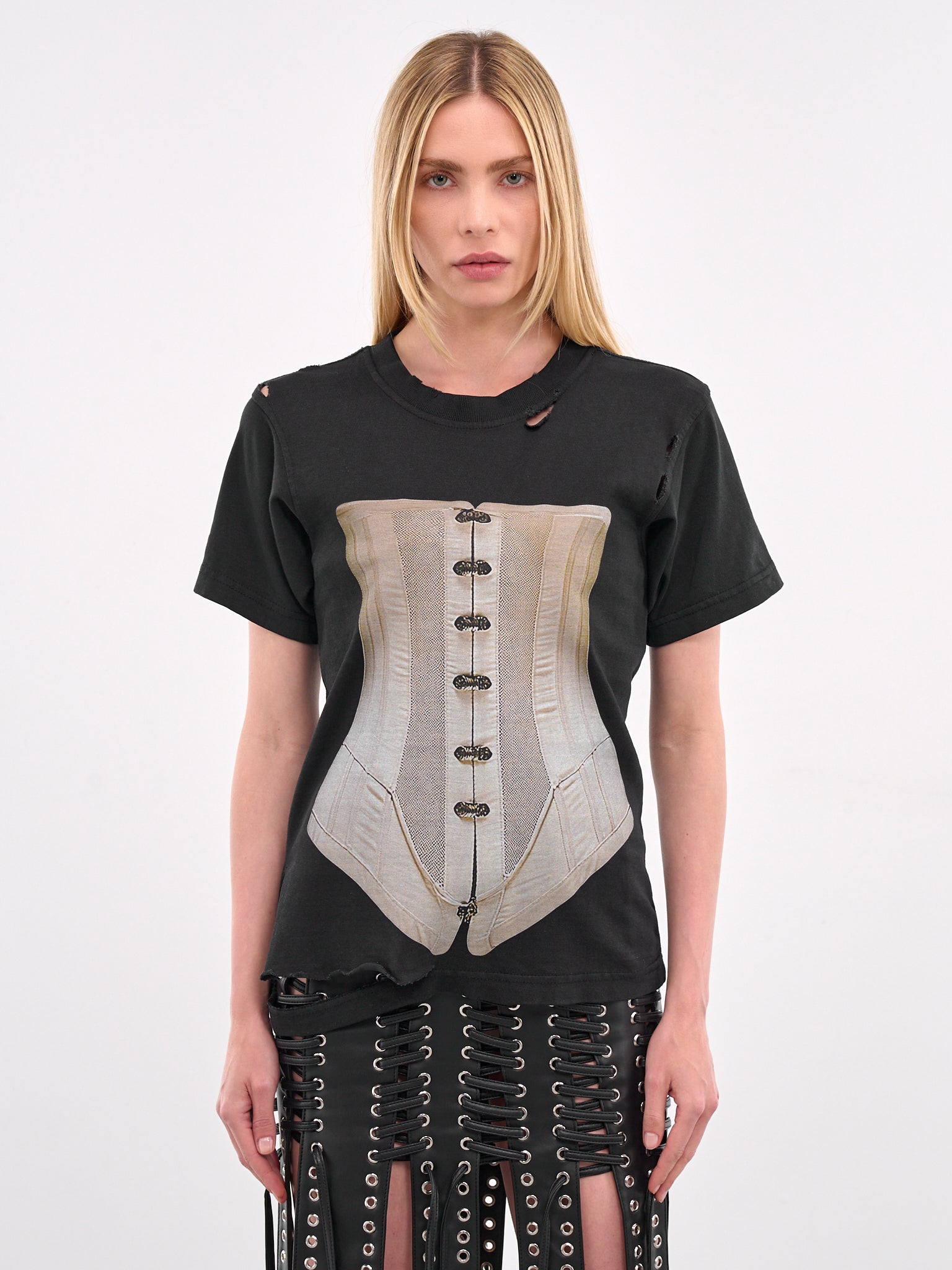 MEDI LINGERIE TROMPE L`OEIL TEE（Tシャツ/カットソー）｜Ameri