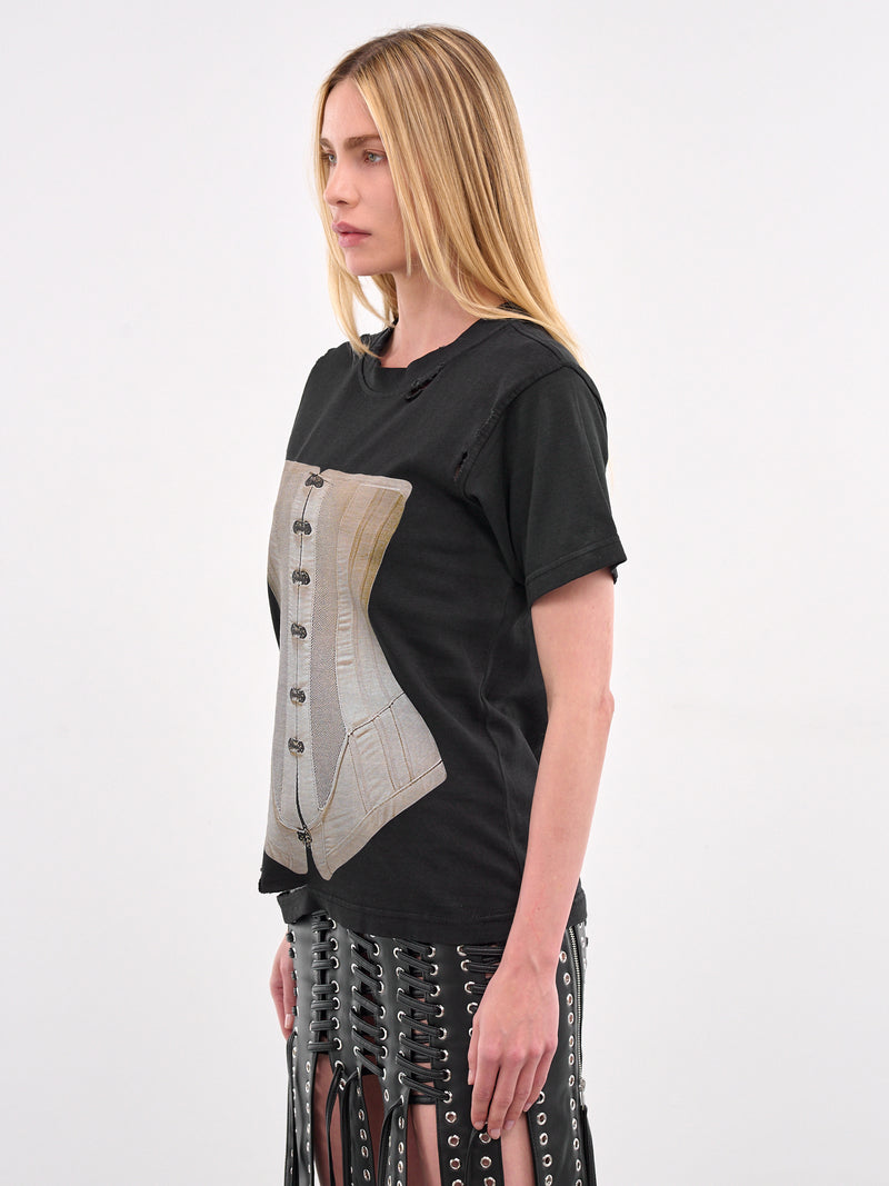 OnlyFans Trompe L'oeil Corset Tee (YR005TP09-BLACK)