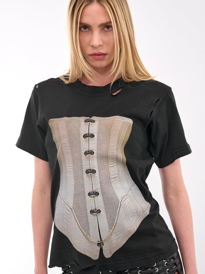 OnlyFans Trompe L'oeil Corset Tee (YR005TP09-BLACK)