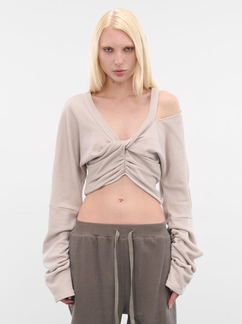 Beige Twisted Cut-Out Sweater (YR006JR01-WHALE-BONE)