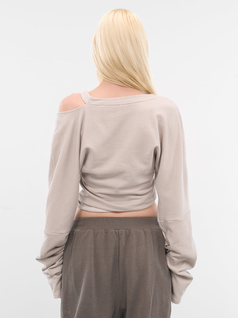 Beige Twisted Cut-Out Sweater (YR006JR01-WHALE-BONE)
