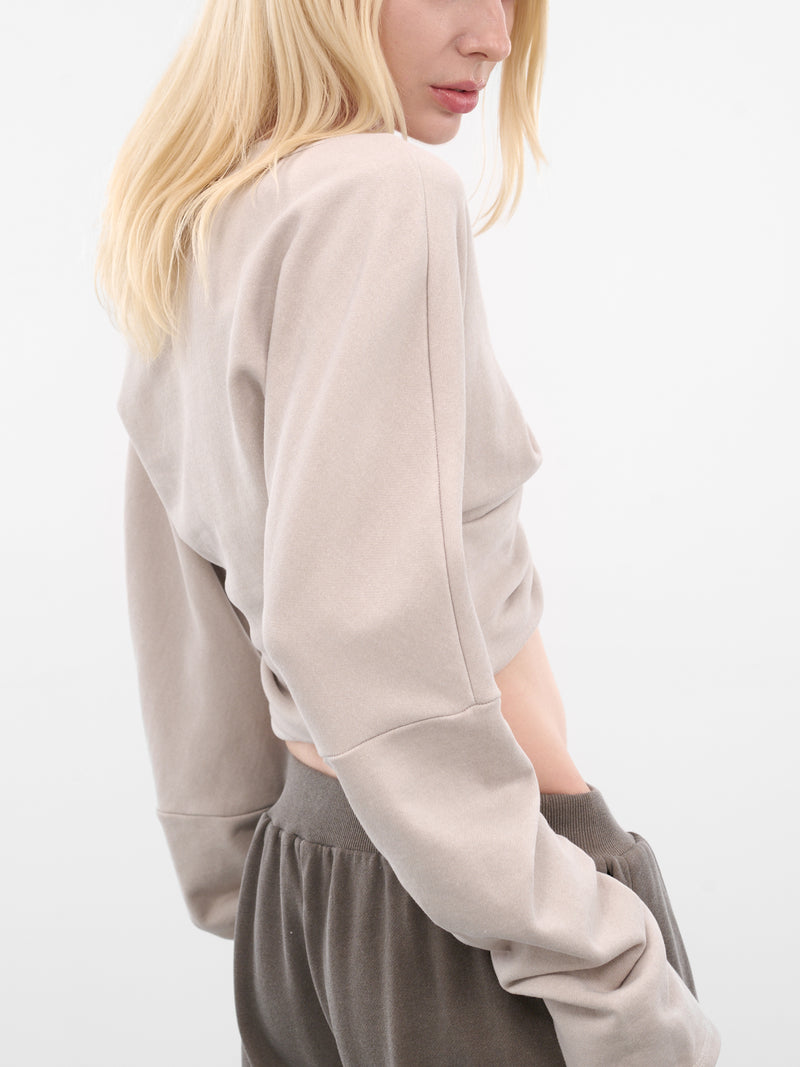 Beige Twisted Cut-Out Sweater (YR006JR01-WHALE-BONE)