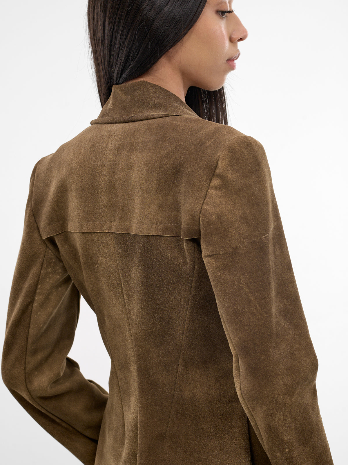 Brown Suede Cinch Belted Jacket (YR007OW02-BUCKSKIN)