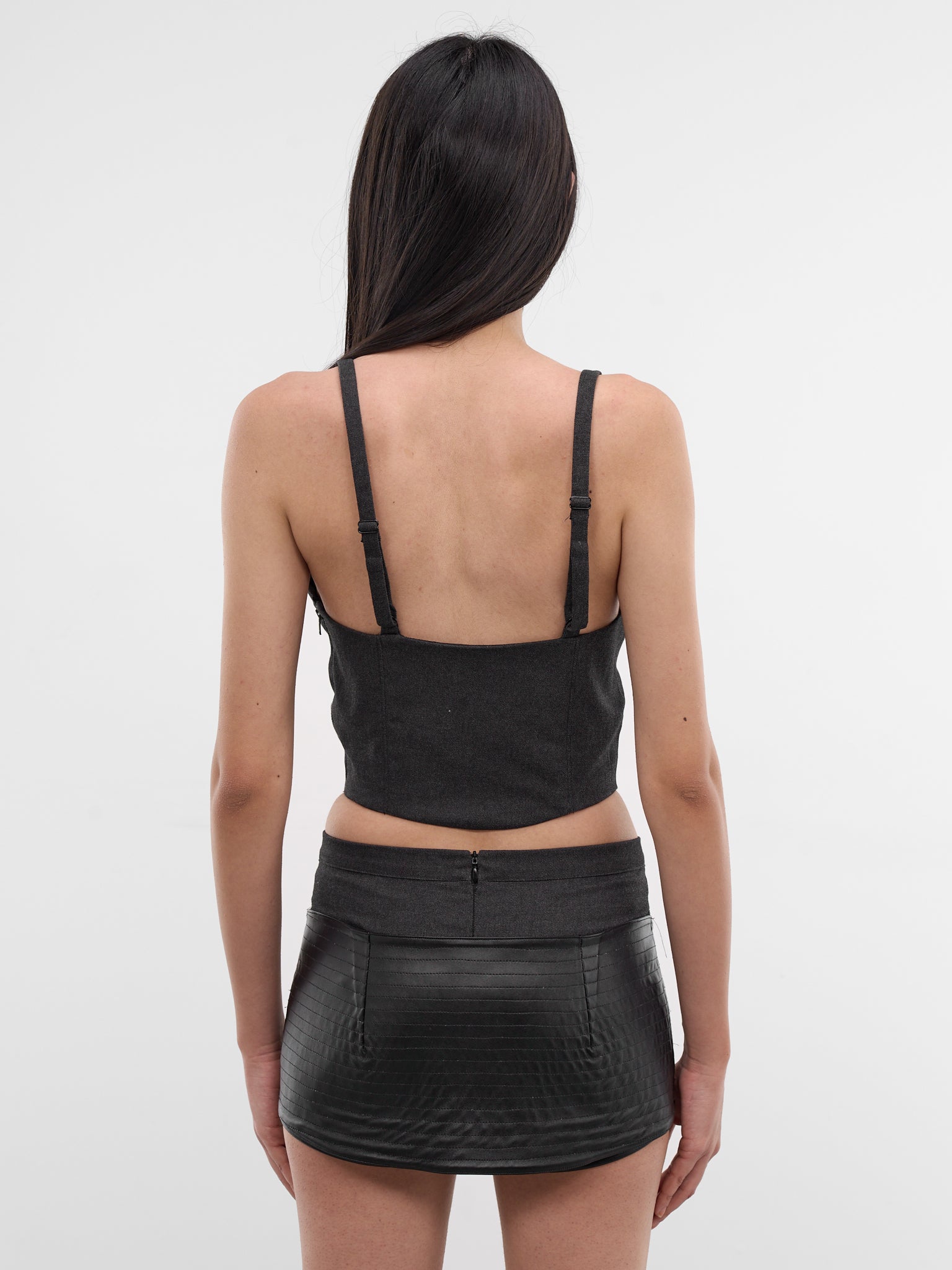 Onyx Draped Corset Camisole (YR007TP02-ONYX)