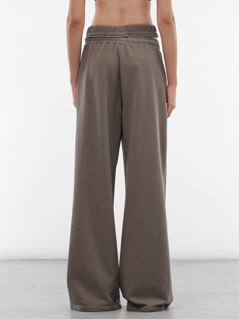 Brown Split Band Logo Sweatpants (YR007TR06-TV-NOISE)