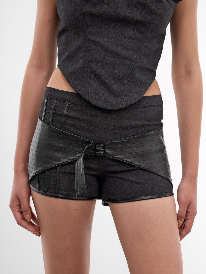 Onyx Y7 Layered Hot Pants (YR007TR09-ONYX)