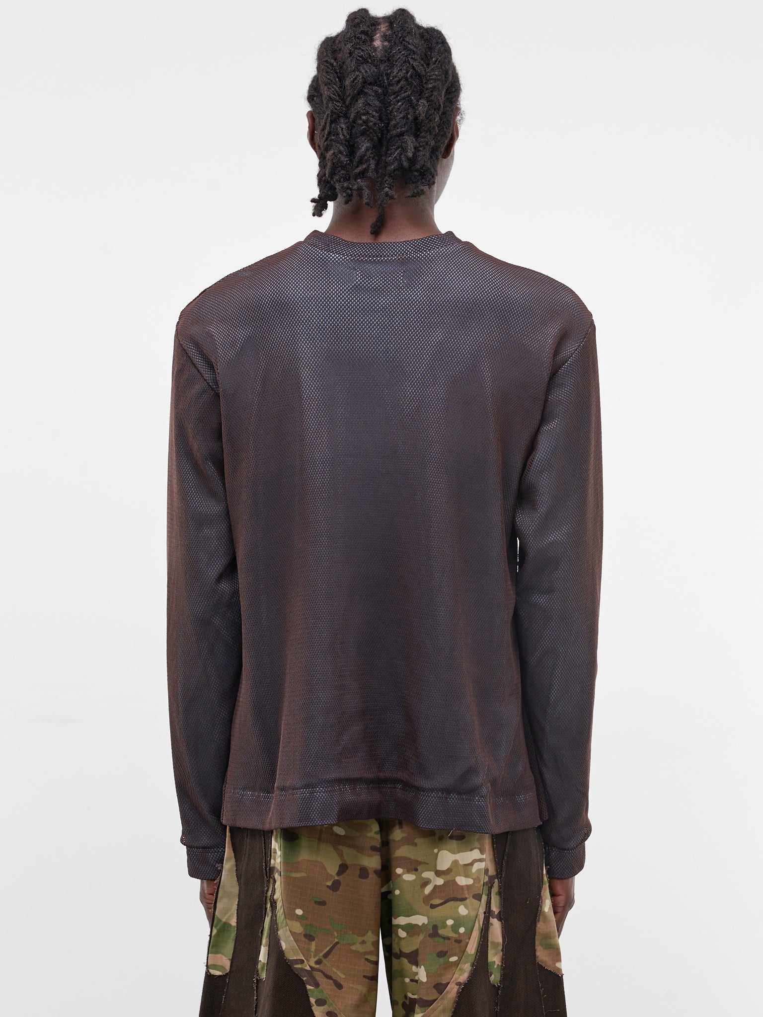 Layered Mesh Graphic Long Sleeve (YSS26-MS-LSTS-BABY-BLUE-BROWN)