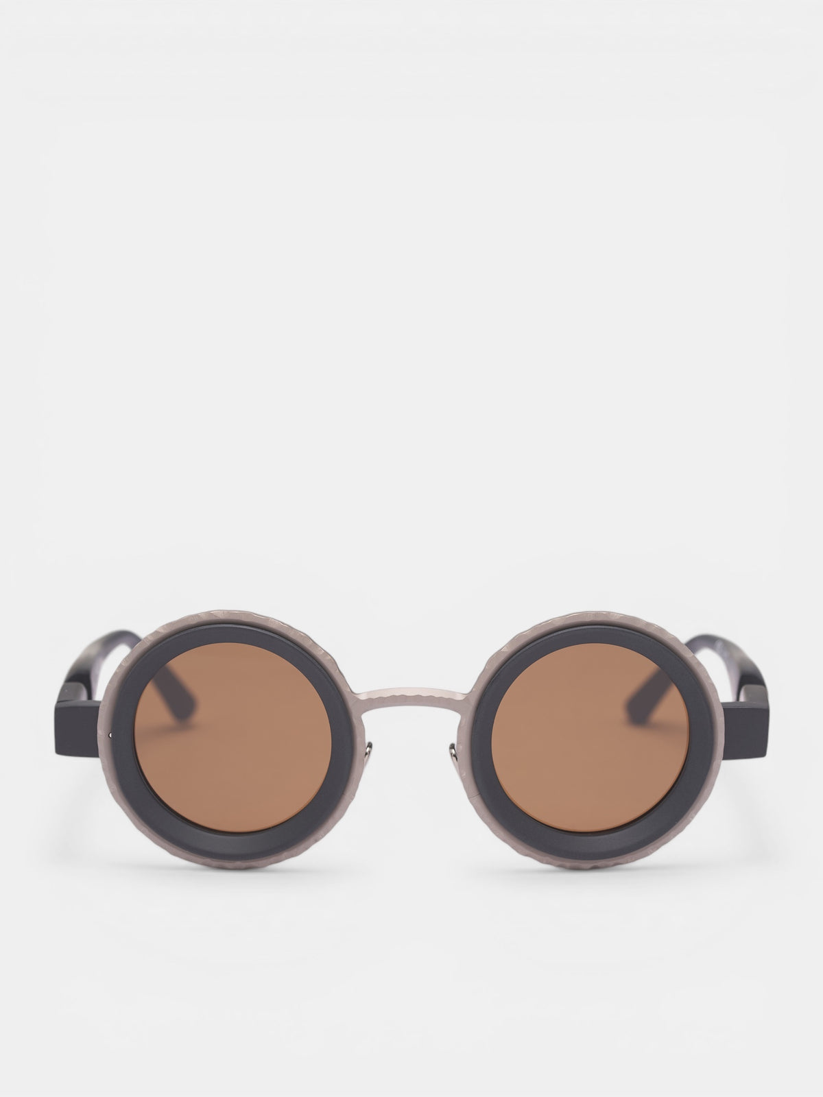 Z3 Circular Two-Tone Sunglasses (Z3-41-30-BMT-DARK-BROWN)