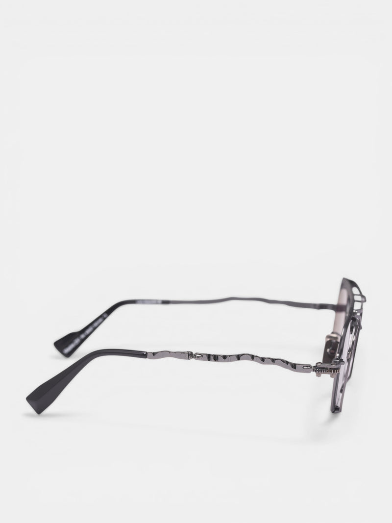 Z51 Layered Rectangular Metal Sunglasses (Z51-49-21-RH-2GREY)
