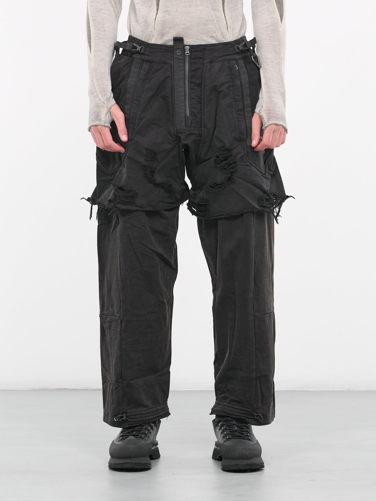 Scavenger Worn Layered Pants (ZM00223-1-CB-BLACK)