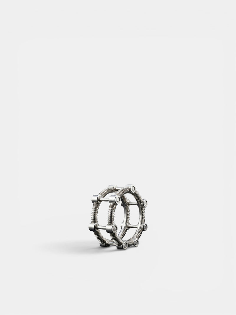 Silver Spinale Ferramenta Duo Ring (9004SS-SPINALE-FERRAMENTA-SILV)