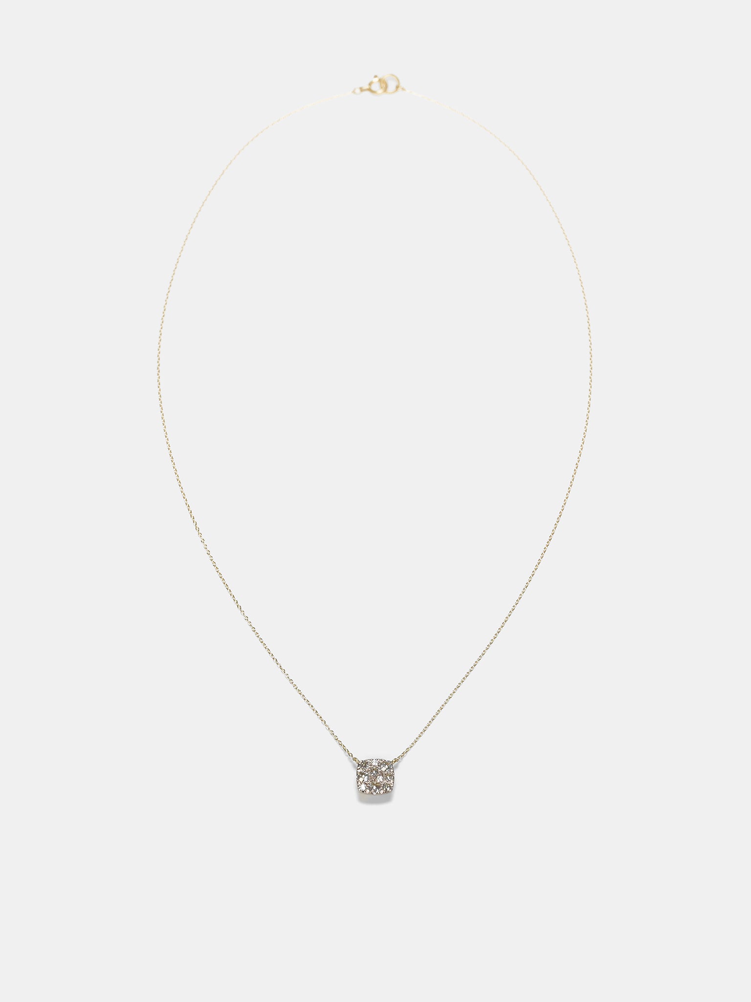 White Gold Diamond Pendant Necklace (N1015-K18WG-K18GG-WHITE-DIAMON)