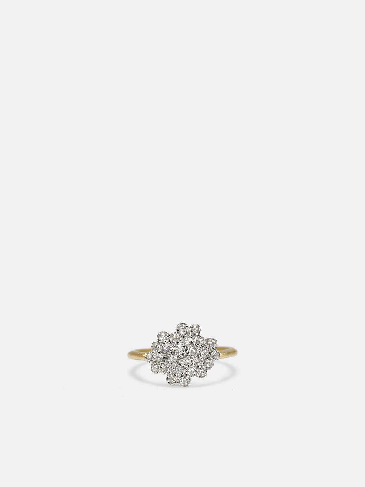 Platinum & Gold Diamond Organic Ring (R113-PT950-K18GG-WHITE-DIAMOND)