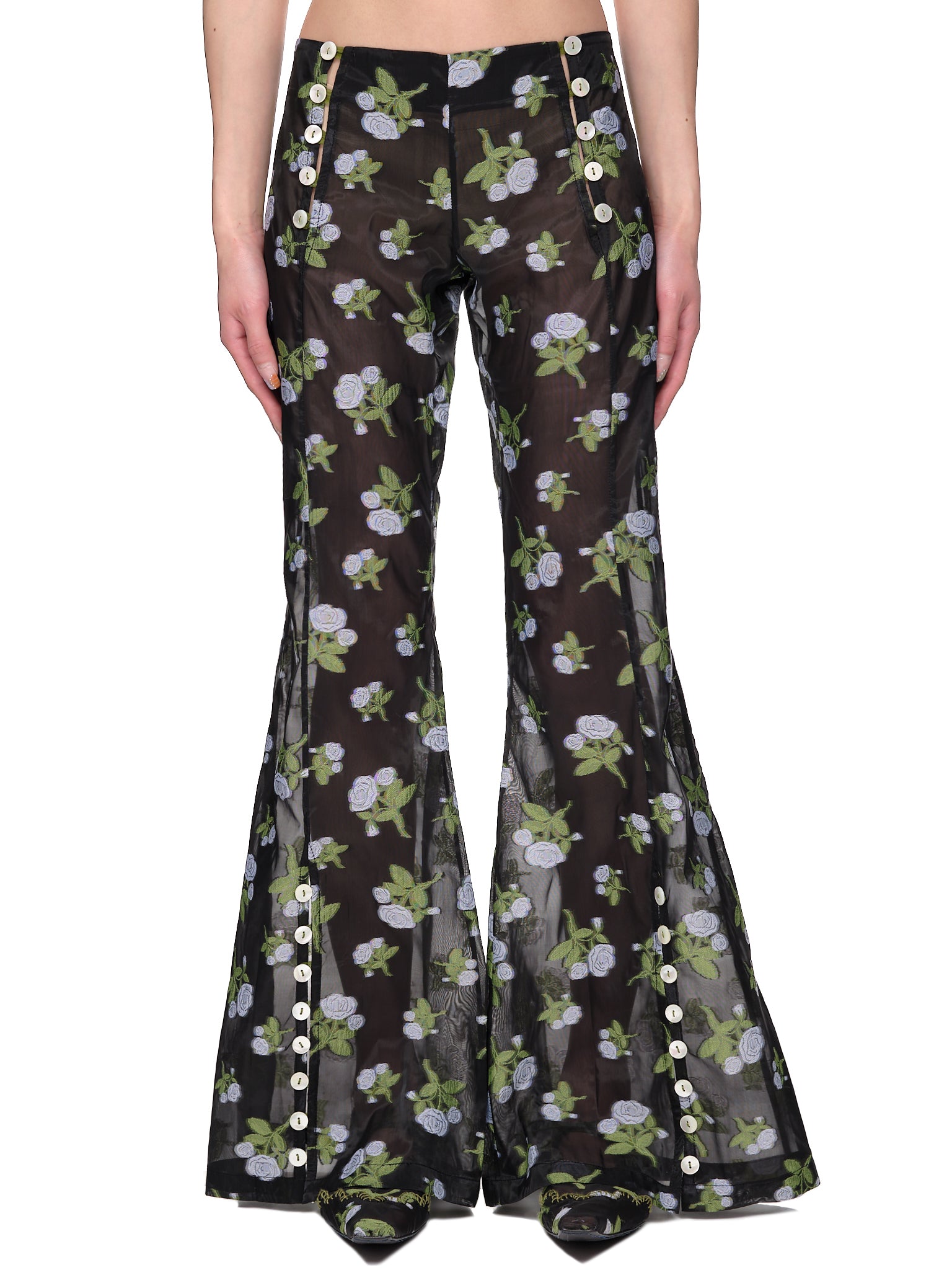 Yuhan Wang Jacquard Trousers | H.Lorenzo - front