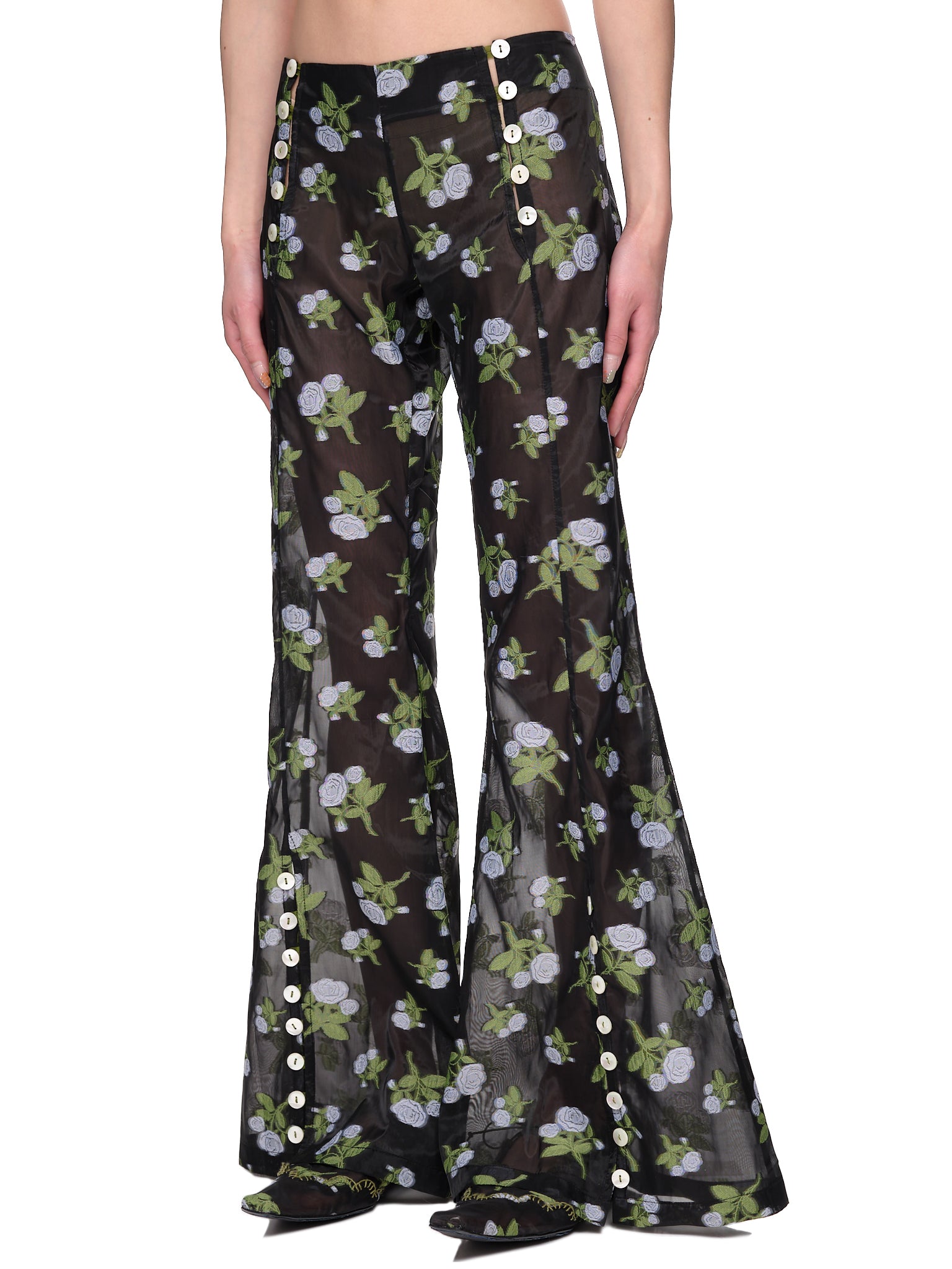 Yuhan Wang Jacquard Trousers | H.Lorenzo - side