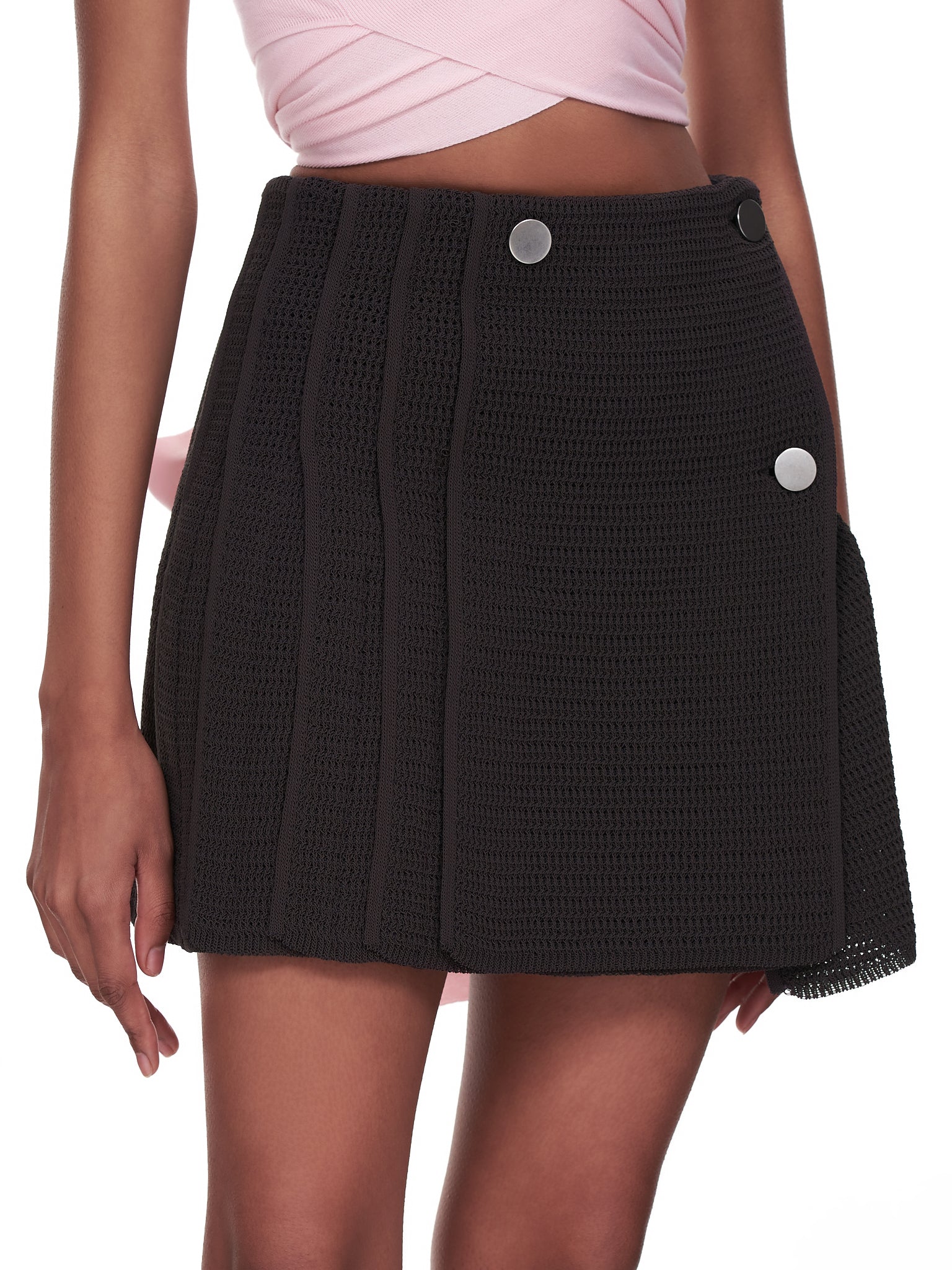 Bottega Veneta Pleated Mesh Skirt | H. Lorenzo - detail 