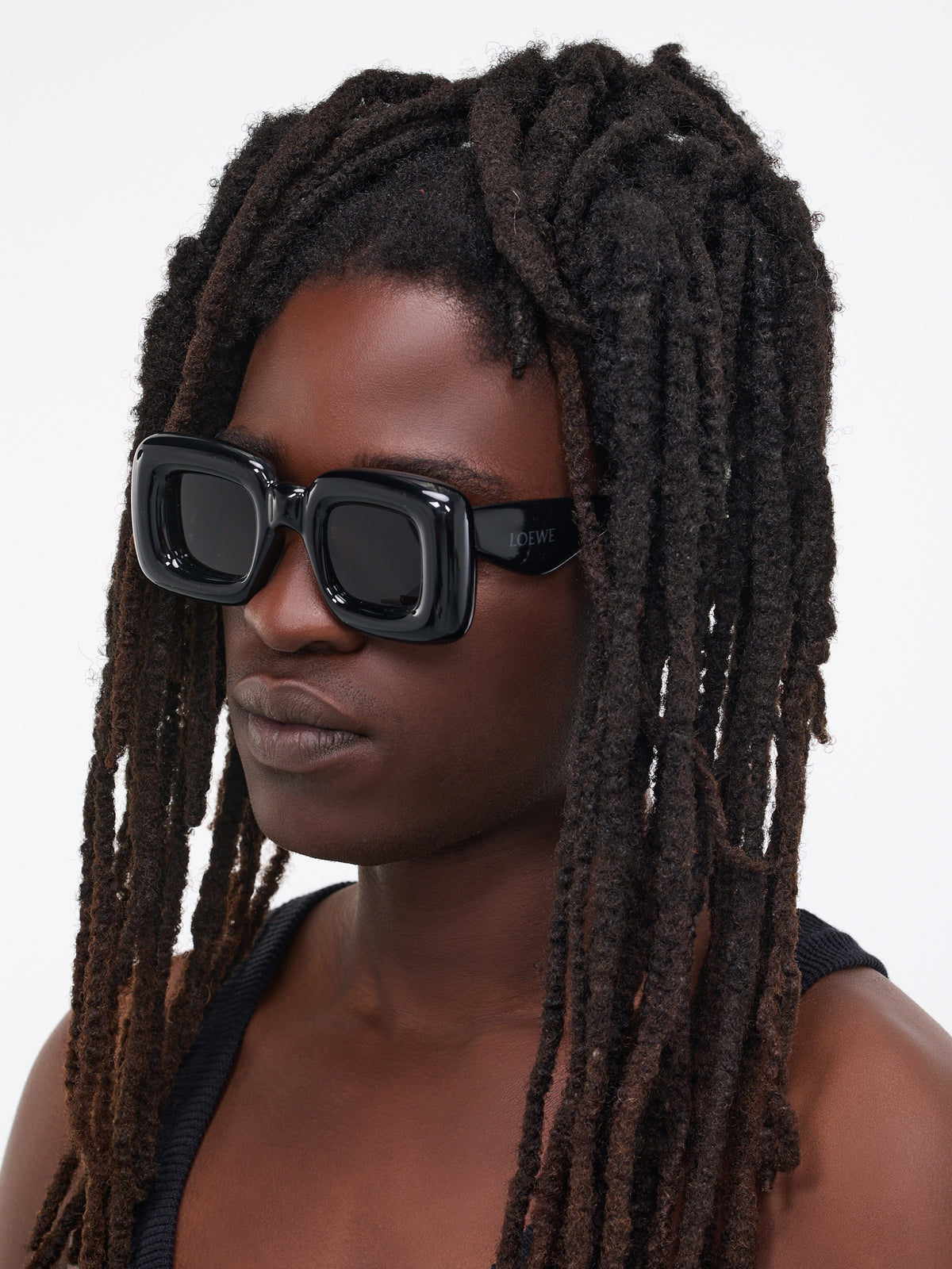 LOEWE Inflated Rectangular Sunglasses | H. Lorenzo - styled 