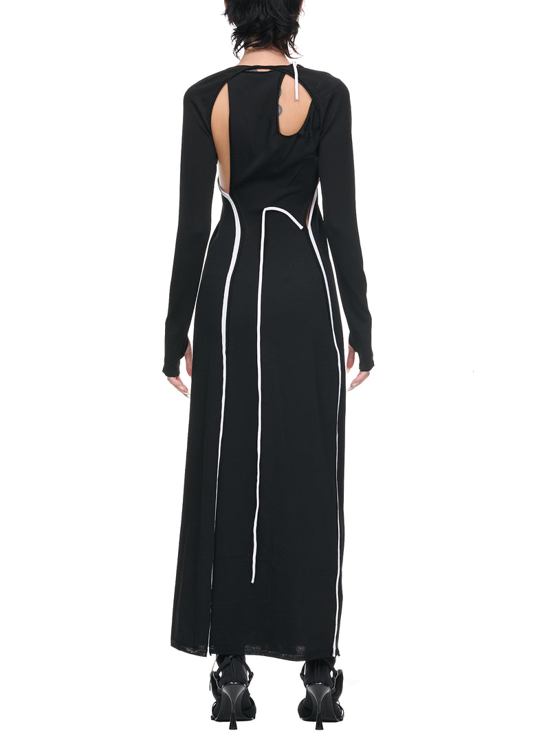 Knit Strappy Dress (0703201-BLACK)