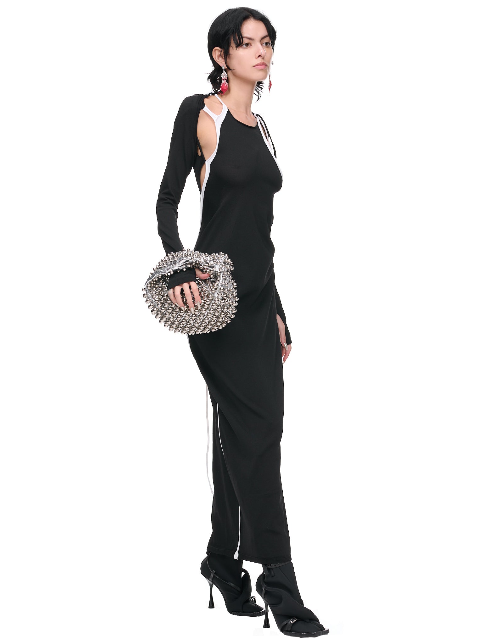 Knit Strappy Dress (0703201-BLACK)