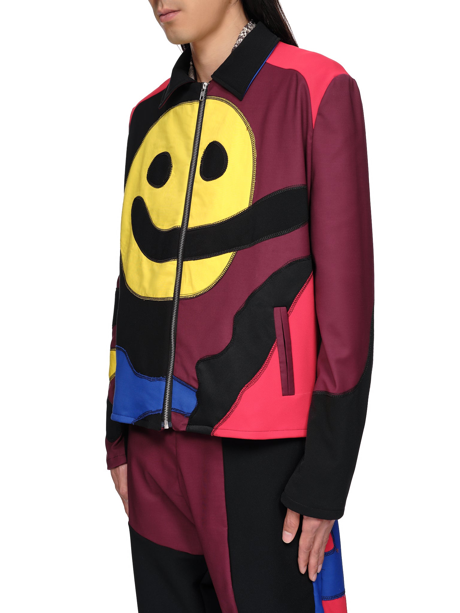 Bethany Williams Patchwork Smiley Jacket | H. Lorenzo - side 