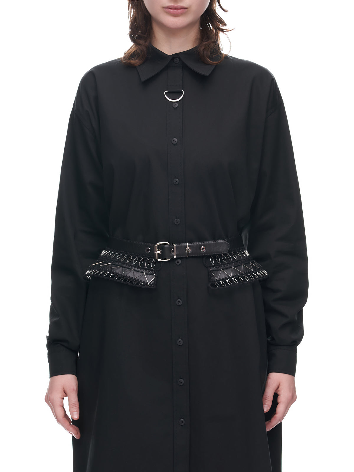 Panel Belt (23WA07-BLACK-SILVER)