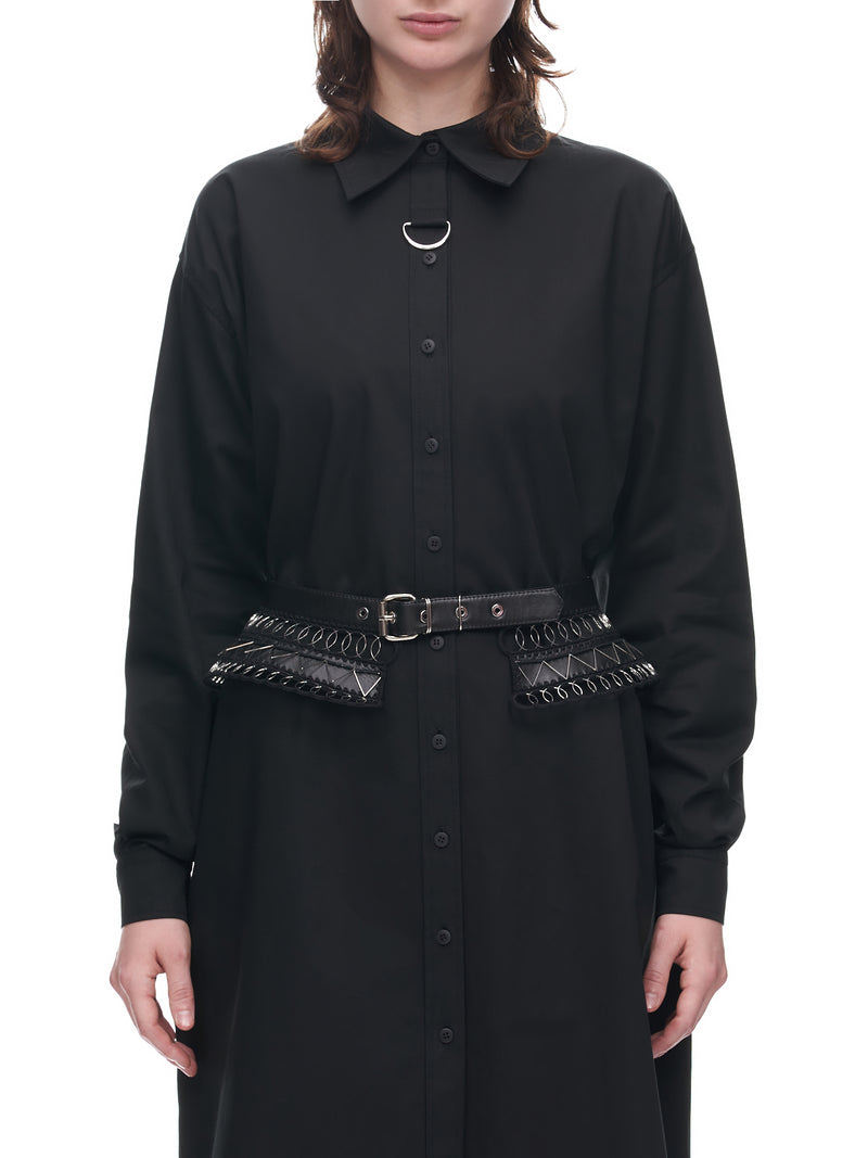 Panel Belt (23WA07-BLACK-SILVER)