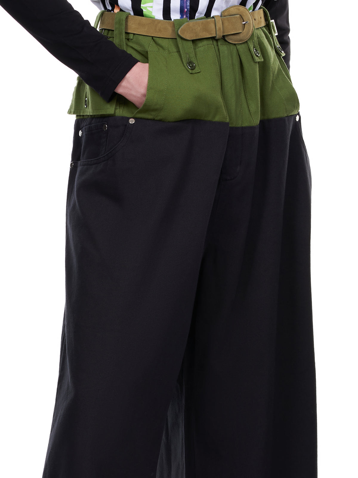 Per Gotesson Two Tone Wide Trousers | H. Lorenzo - detail 2