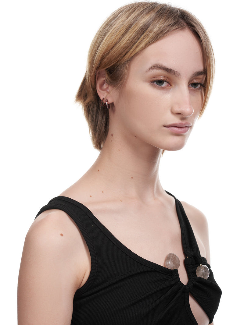 Mini Stellar Earrings (AO-183030-SIENA-BROWN-CHROME)