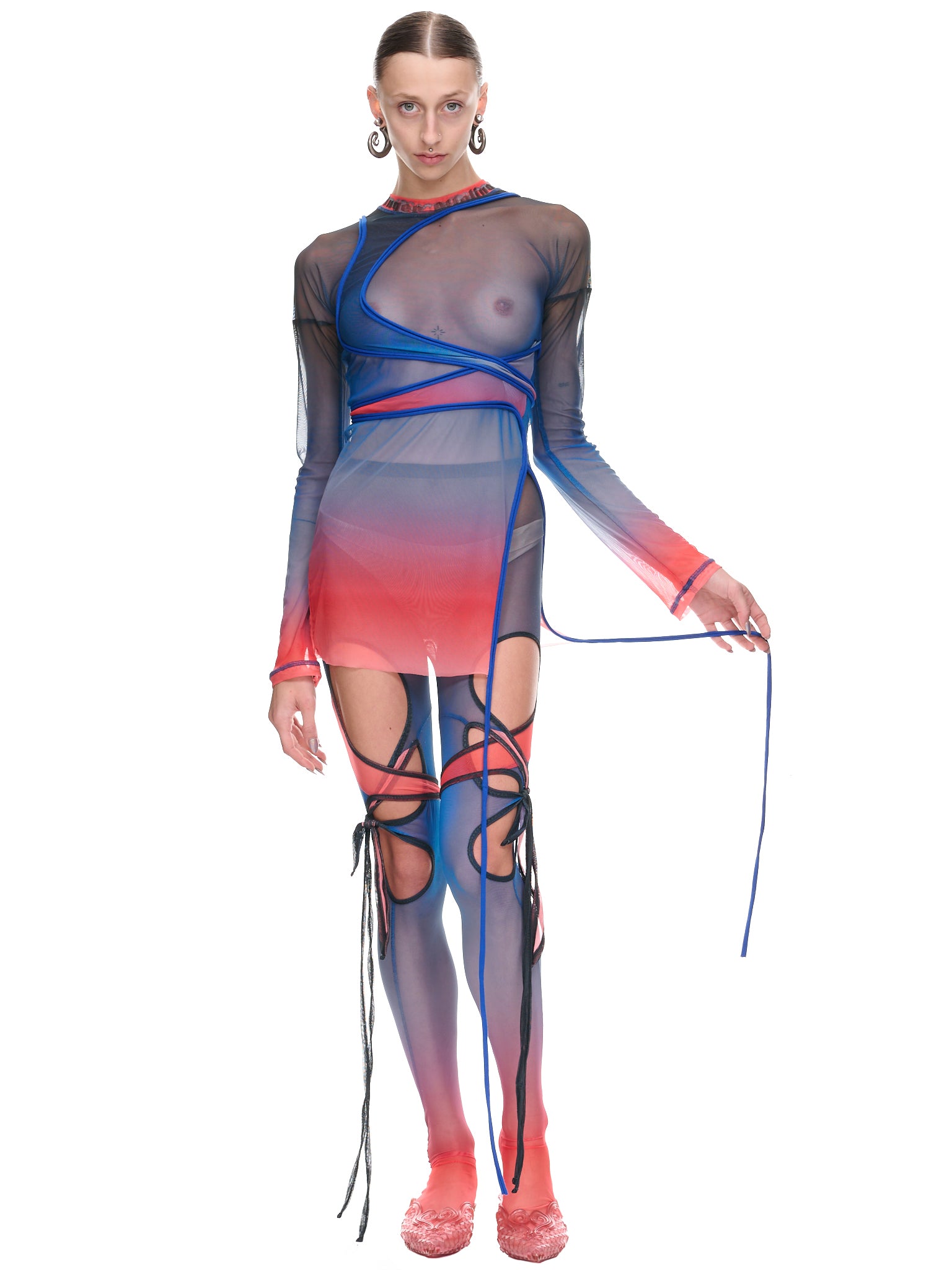 Fade Tabi Stockings (101612-BLUEBERRY-FADE)