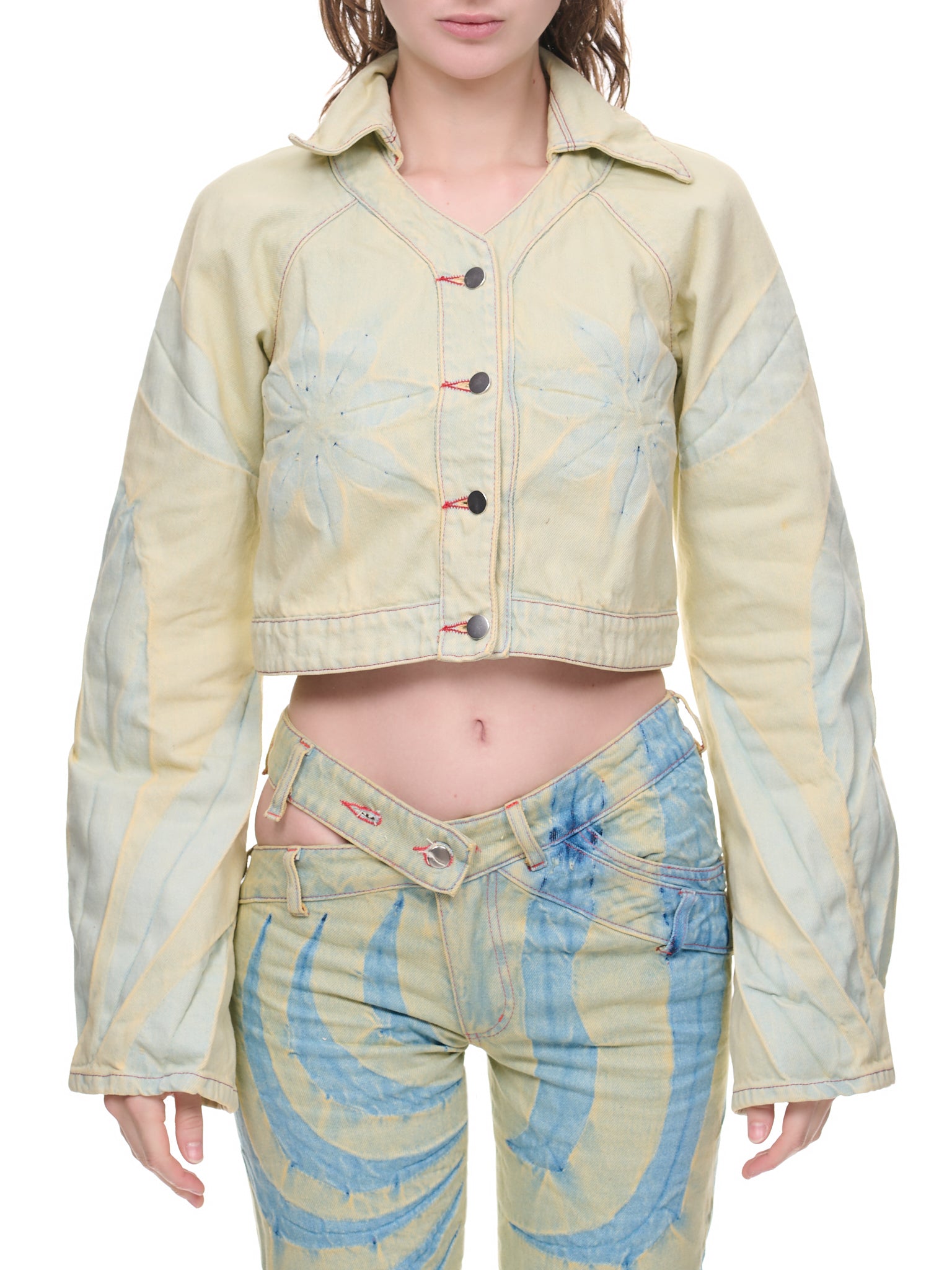 Butterfly Denim Jacket (101X-DUSTY-YELLOW)