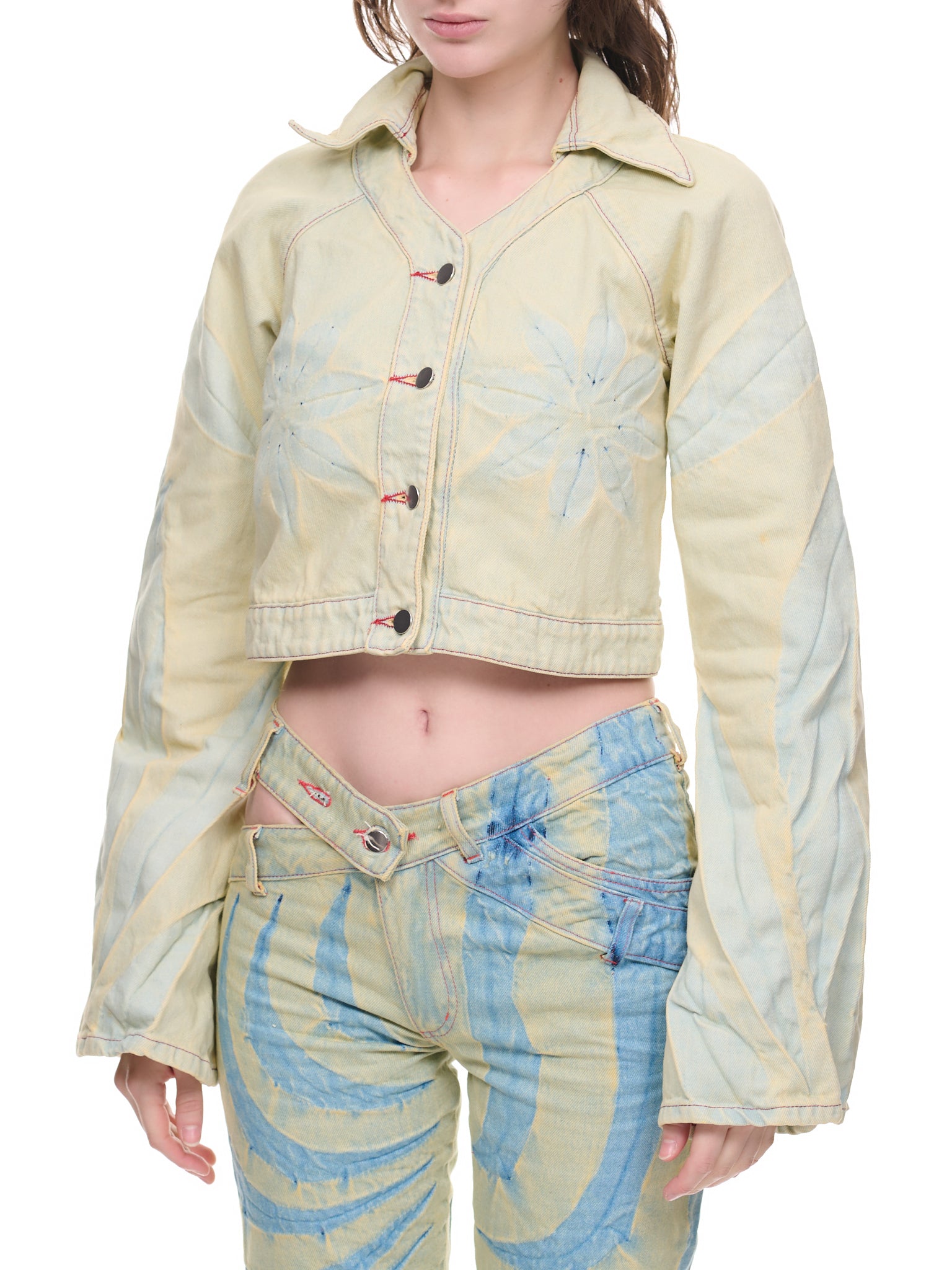 Butterfly Denim Jacket (101X-DUSTY-YELLOW)