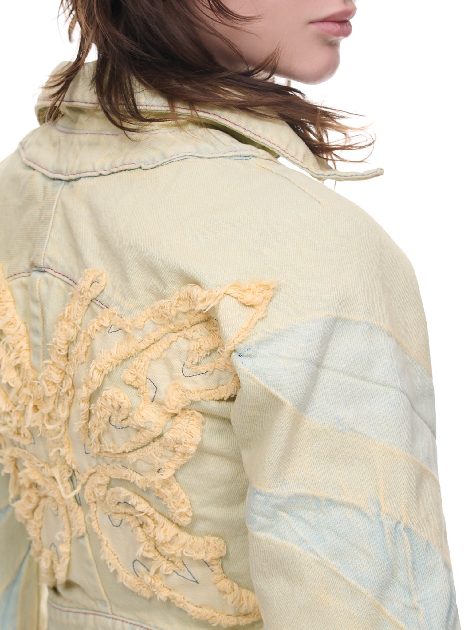 Butterfly Denim Jacket (101X-DUSTY-YELLOW)