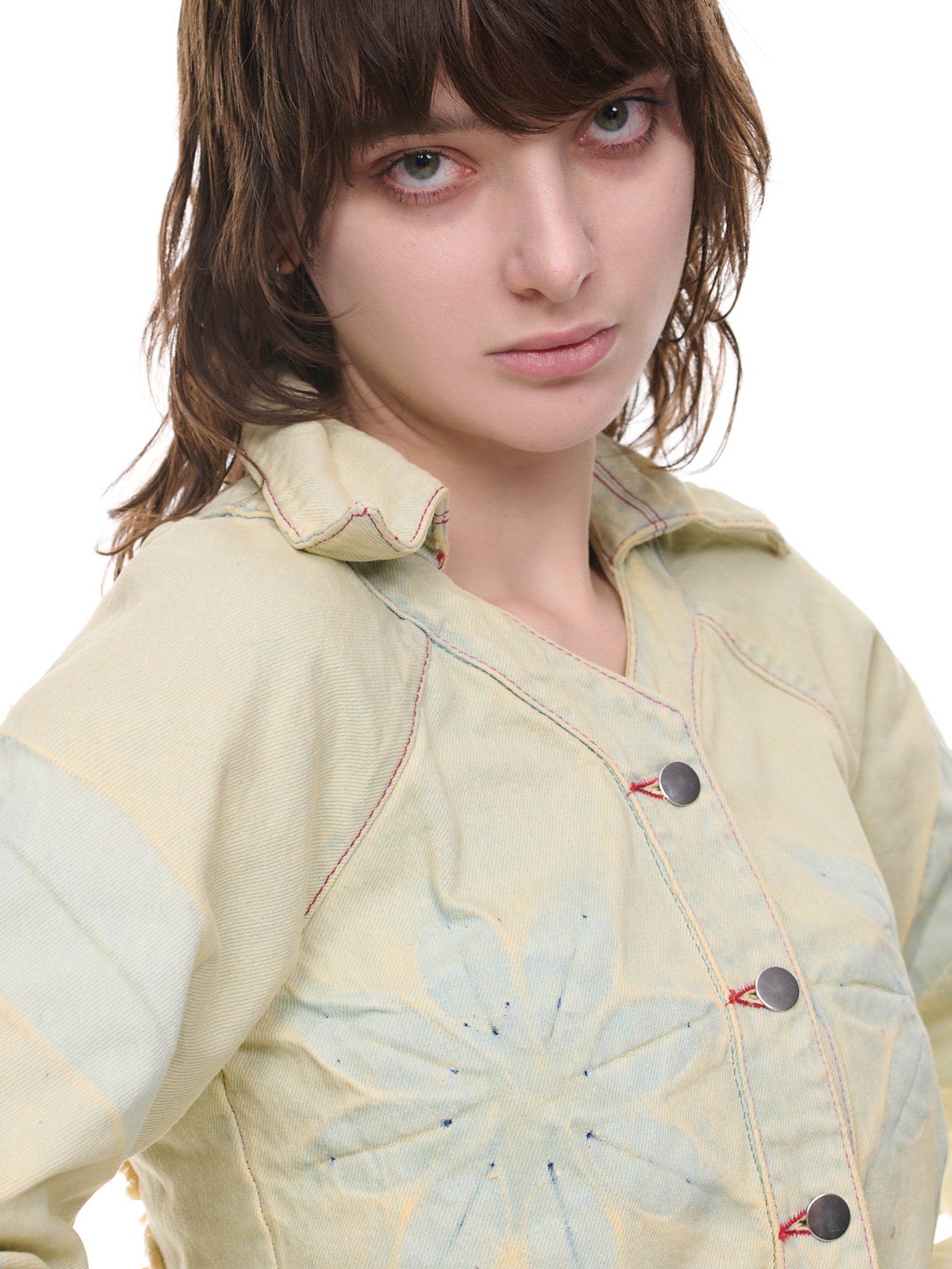Butterfly Denim Jacket (101X-DUSTY-YELLOW)
