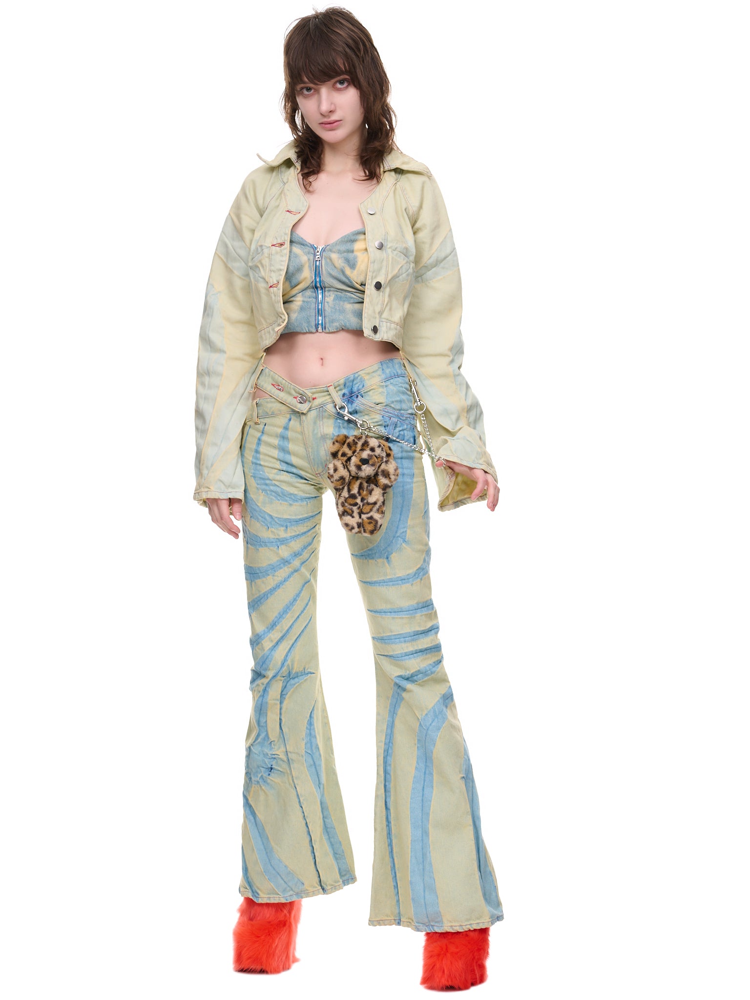 Butterfly Denim Jacket (101X-DUSTY-YELLOW)