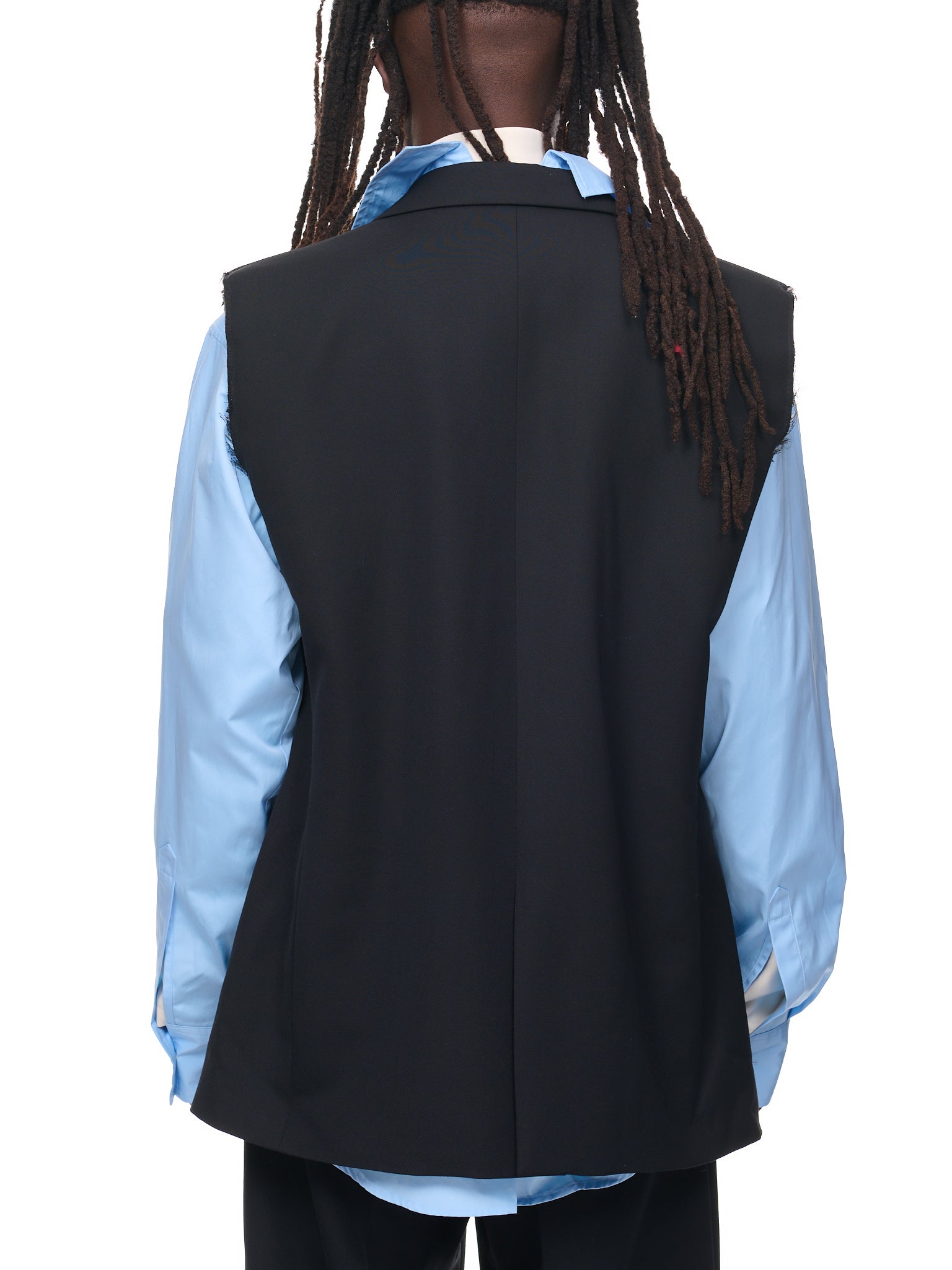 Loop Shirt Blazer (1034-W078-BLACK-BLUE)