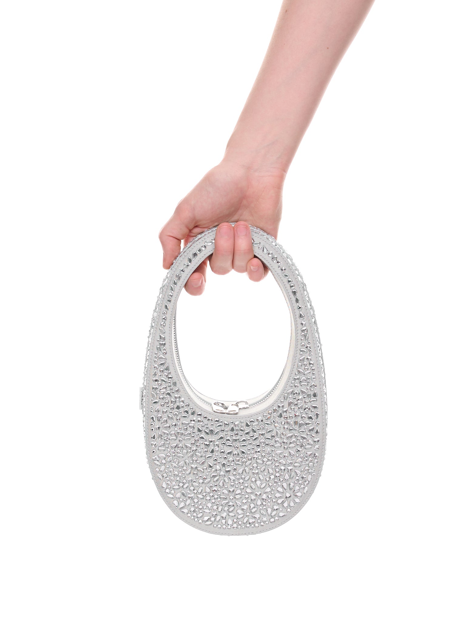Crystal-Embellished Swipe Bag (COPBA01BIS422-SILVER)