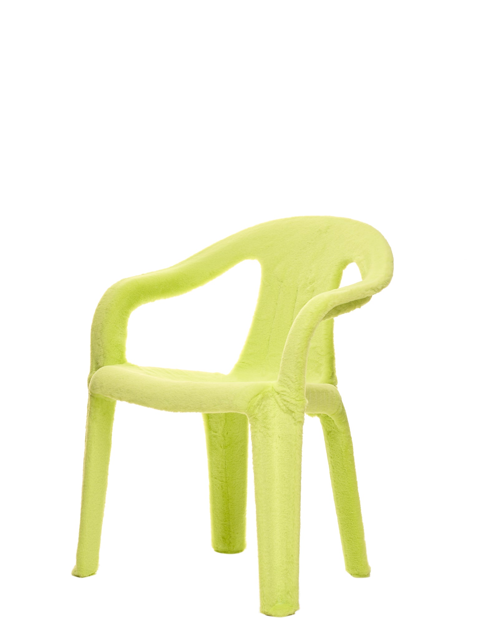 Eco-Fur Chair (F01-01-A009-LIME-FAKE-FUR)