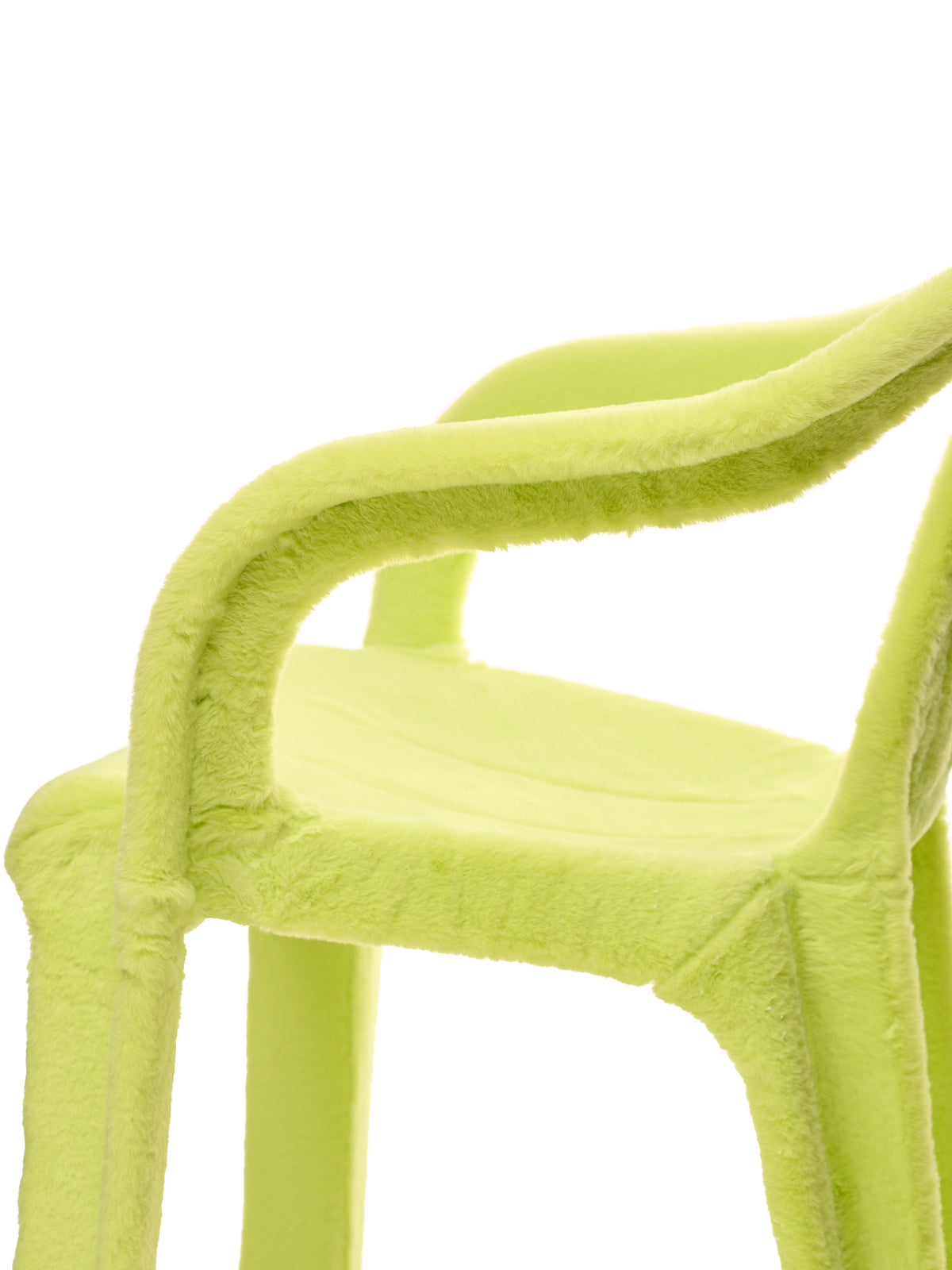 Eco-Fur Chair (F01-01-A009-LIME-FAKE-FUR)