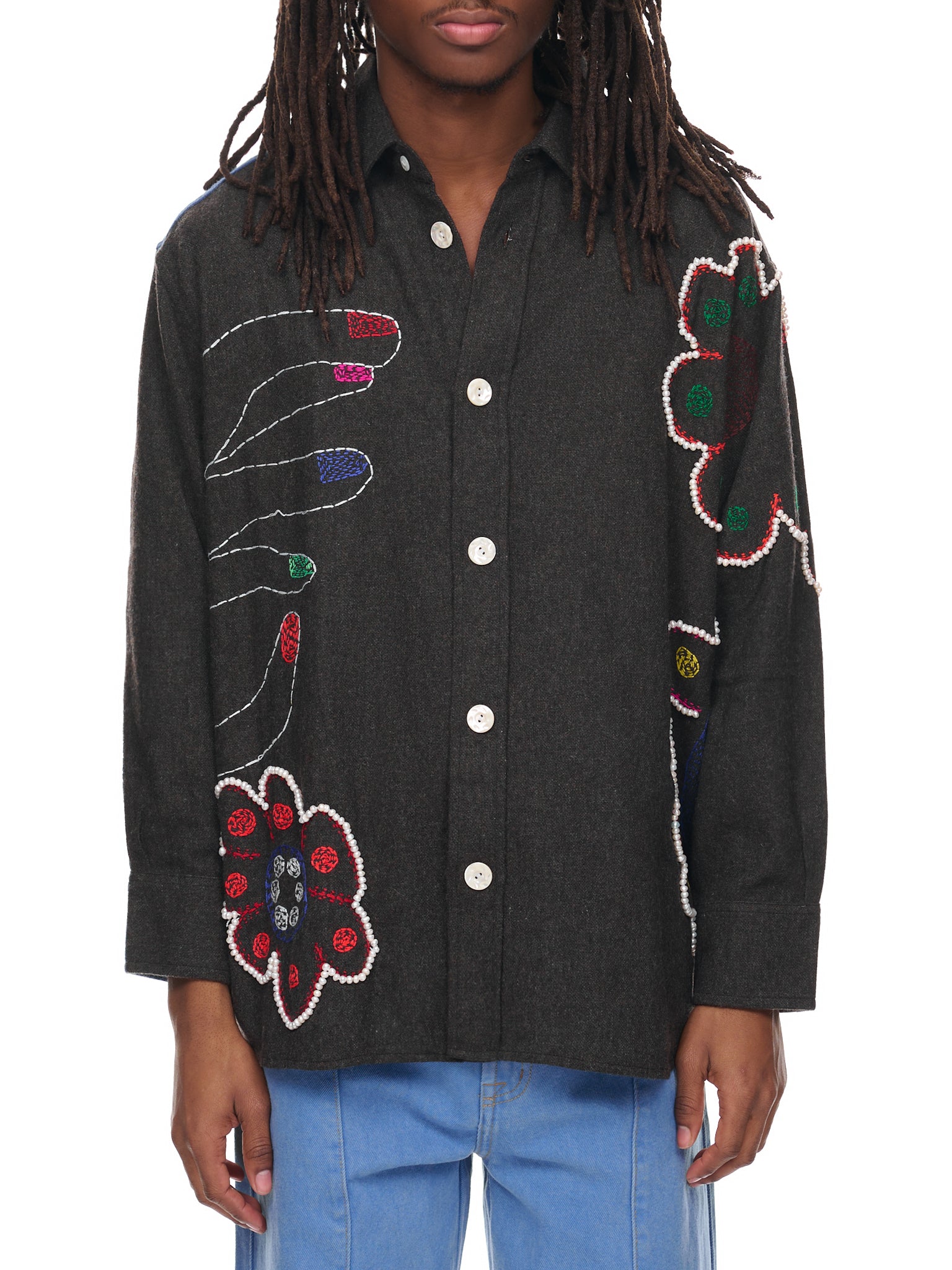 Flower Flannel Shirt (601231801-2-FLOWER-FLANNEL)