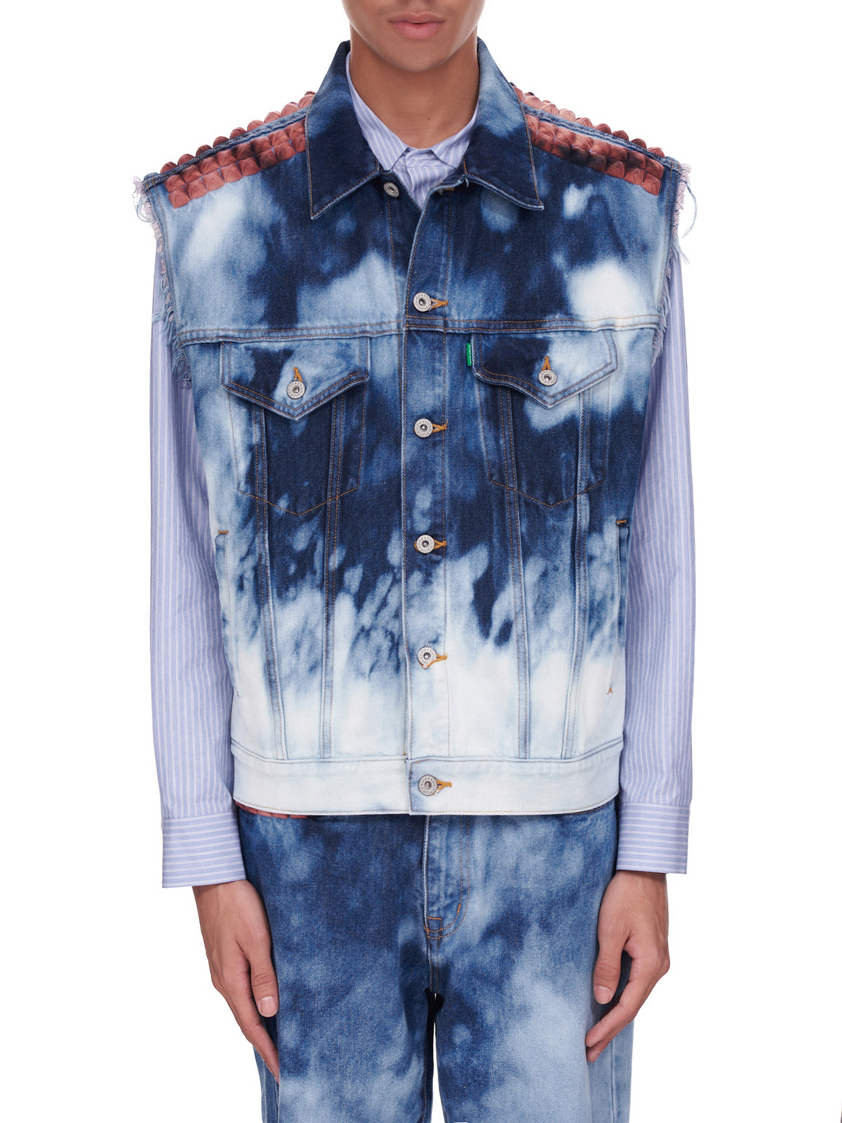 Doublet Recycled Punk Denim Vest | H. Lorenzo - front