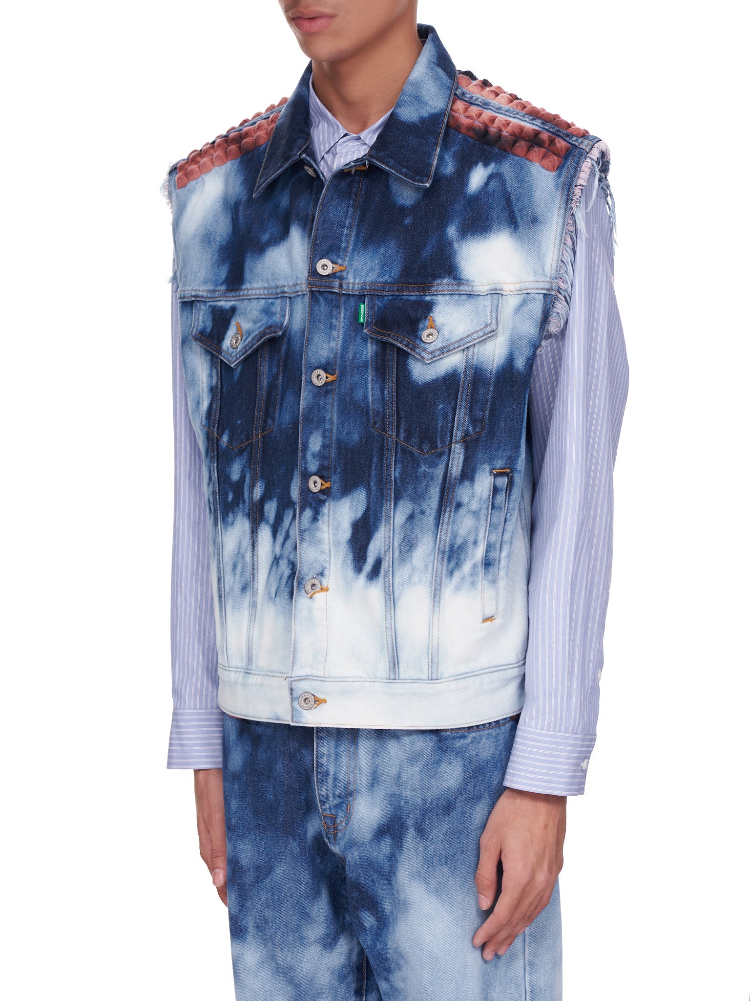 Doublet Recycled Punk Denim Vest | H. Lorenzo - side 