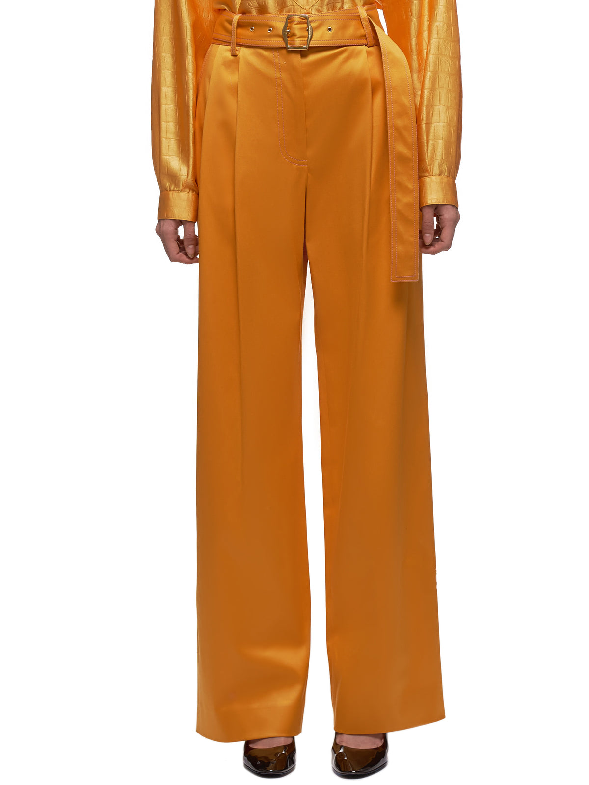 Blanche Front Pleated Trousers (16SZ6003-APRICOT)