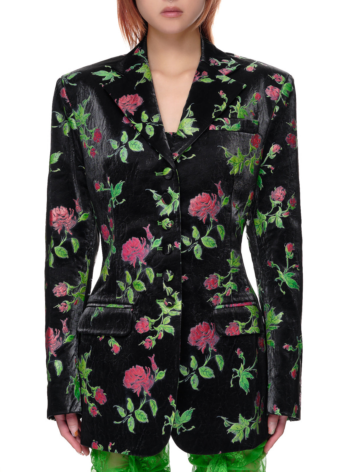 Yuhan Wang Floral Print Blazer | H.Lorenzo - front