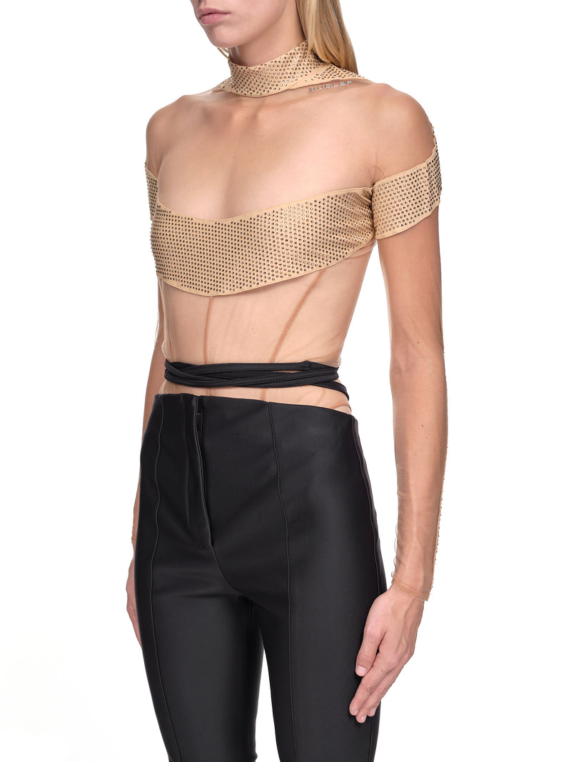 Mugler Illusion Neckline Bodysuit | H.Lorenzo - side