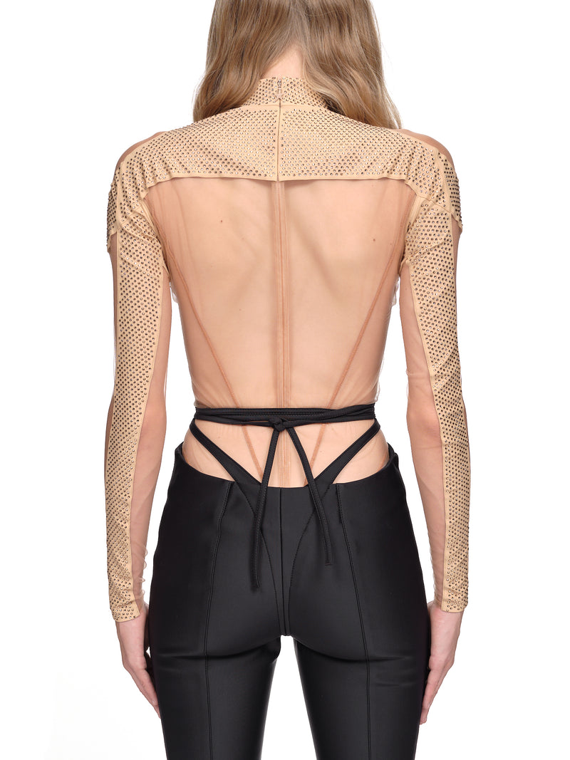 Mugler Illusion Neckline Bodysuit | H.Lorenzo - back