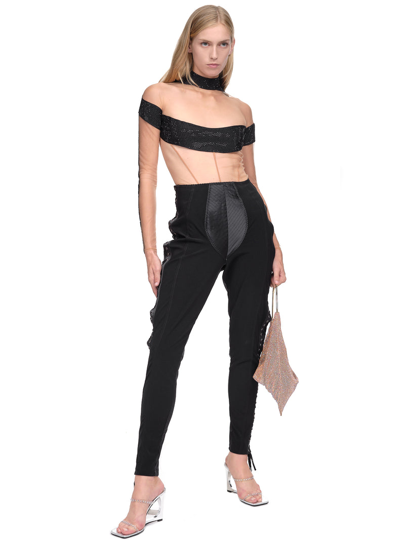 Mugler Illusion Neckline Bodysuit | H.Lorenzo - styled