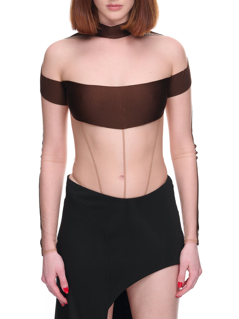 lllusion Bodysuit (1BO0148850-B7001-CHOCOLATE-NUD)